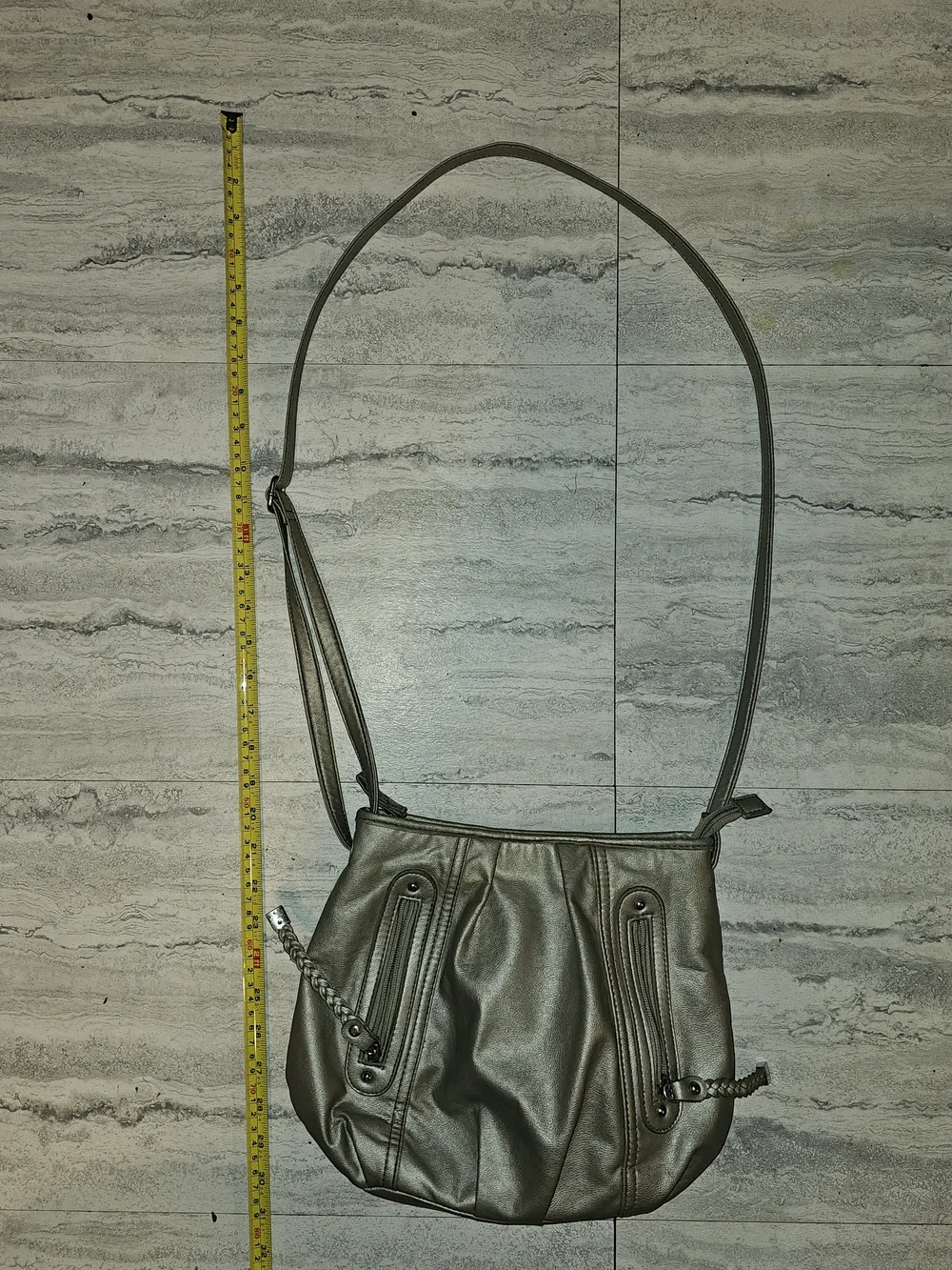 Apt. 9 Silver Metallic Crossbody Bag